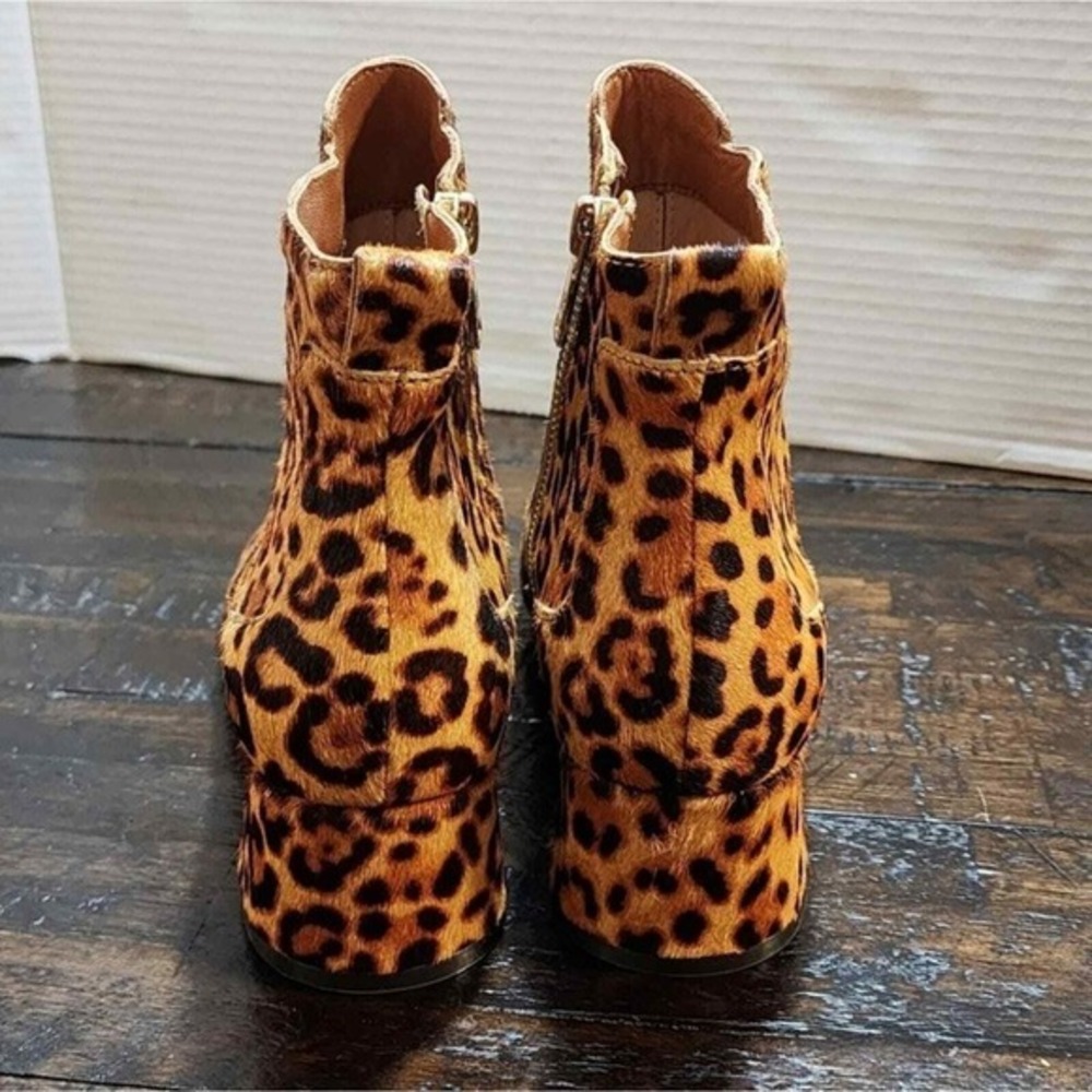 Jack Rogers Berkley animal leopard print calf hair Bootie boots size 8.5 new!!! - Picture 6 of 14